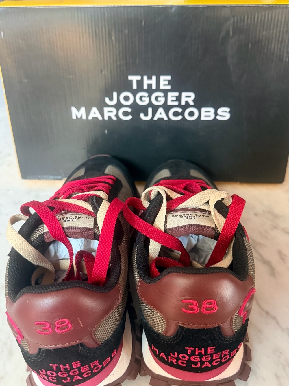 Marc Jacobs women Jogger Sneakers in Brown and Red